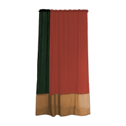 Brown polyester curtain 300x150cm California vintage 4 - Raw Room