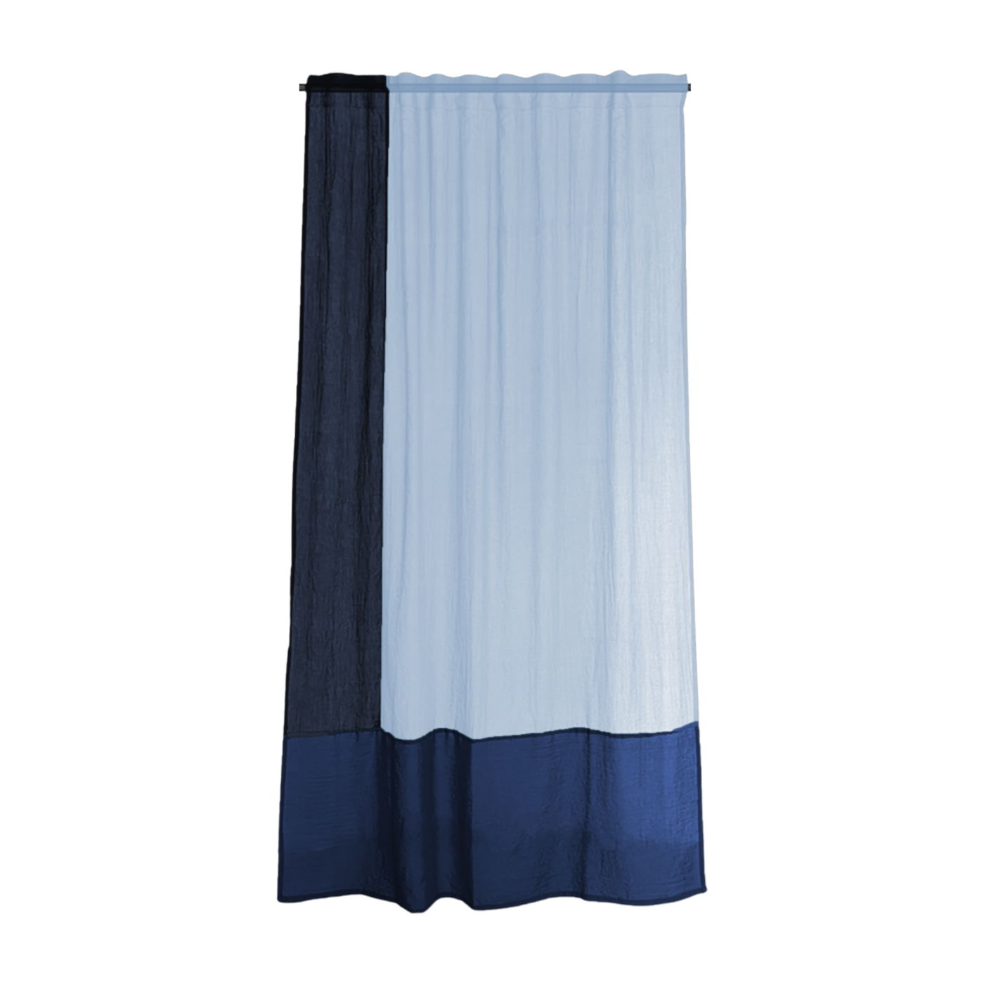 Rideau en polyester bleu 300x150cm Blue frosting 4 - Raw Room
