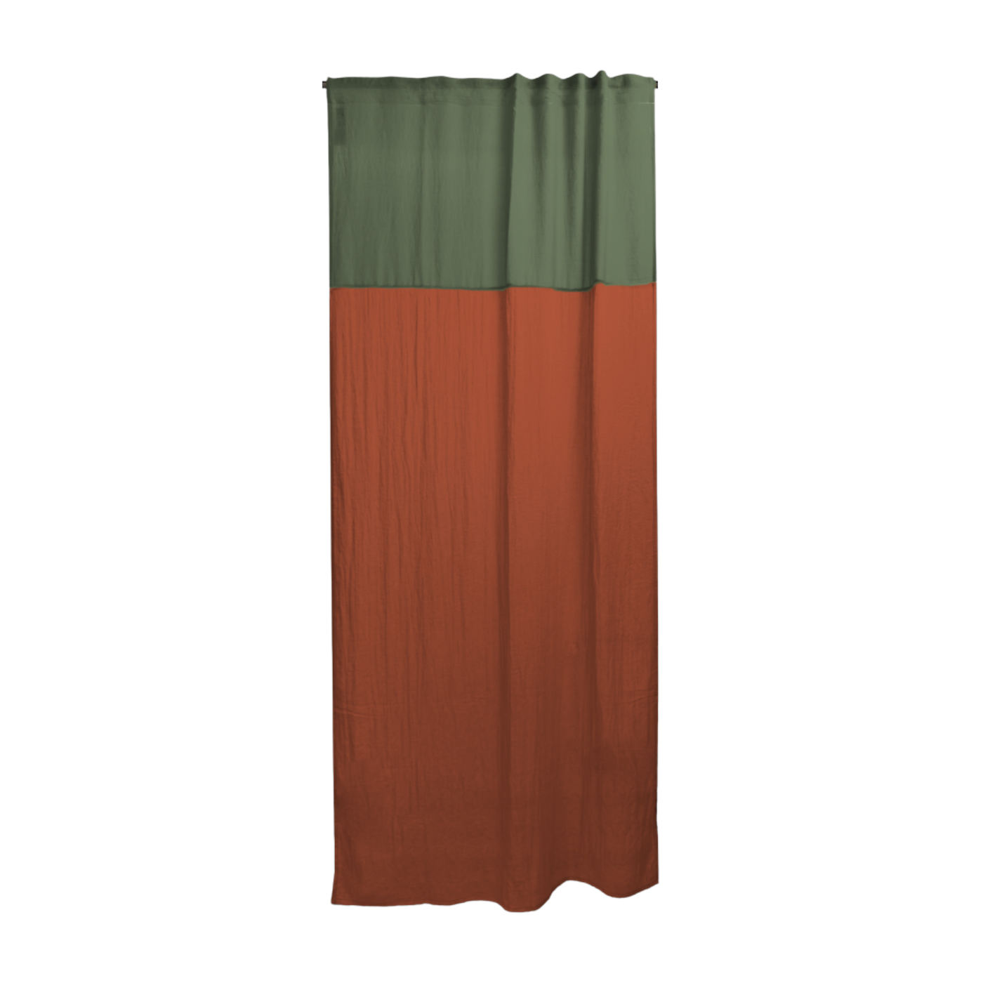 Terracotta polyester curtain 250x150cm California vintage 5 - Raw Room