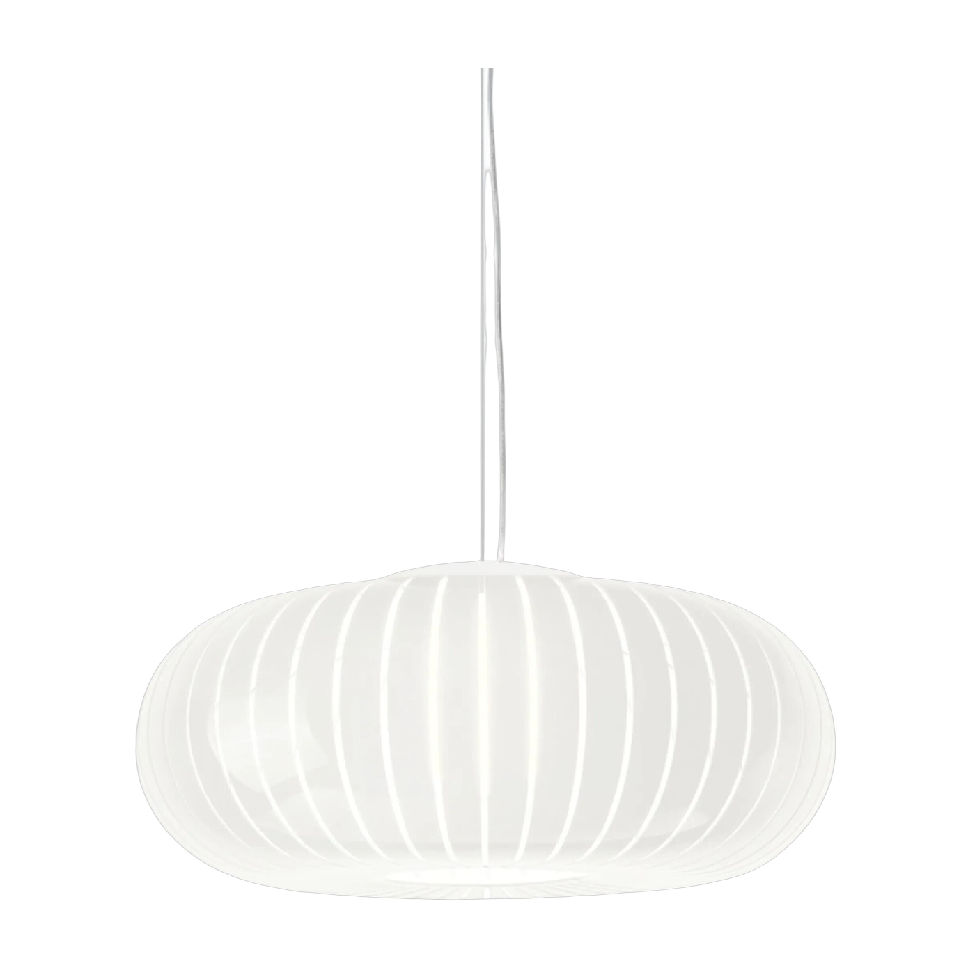 White recycled plastic pendant lamp 50x43cm Teresa - Kartell