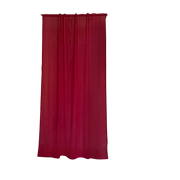 Red polyester curtain 300x140cm Poppy fields 6 - Raw Room