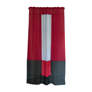 Rideau en polyester rouge 250x150cm Poppy fields 1 - Raw Room