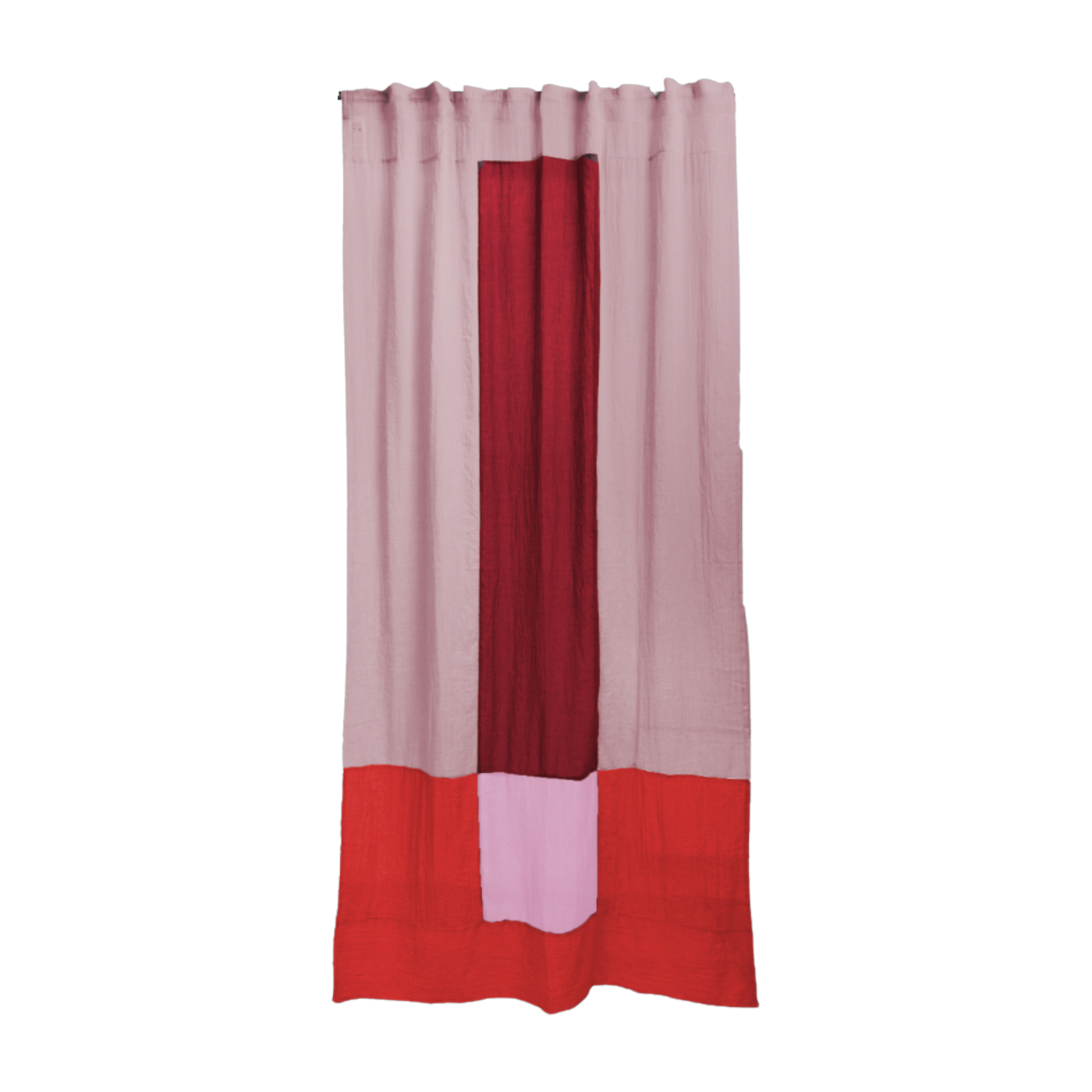 Rideau en polyester rose 250x150cm Rosen glut 1 - Raw Room