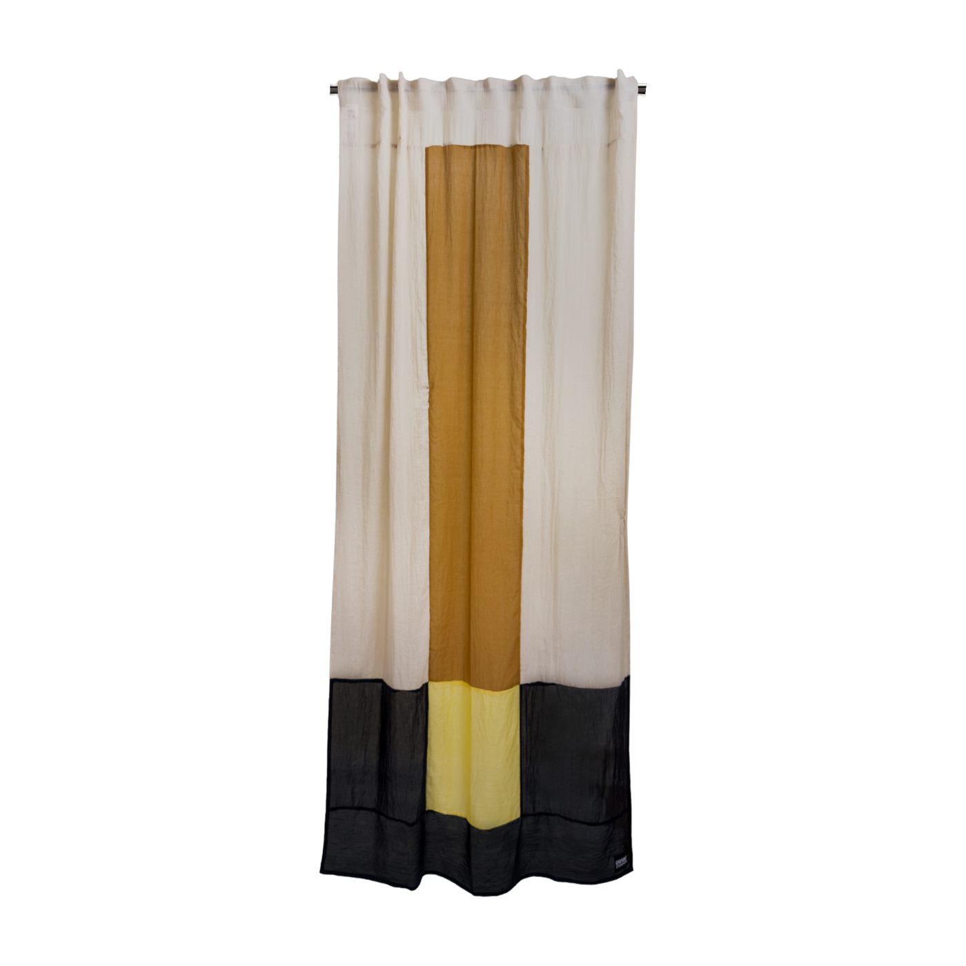 Cortina de poliéster beige 250 x 150 cm Butter caramel 1 - Raw Room