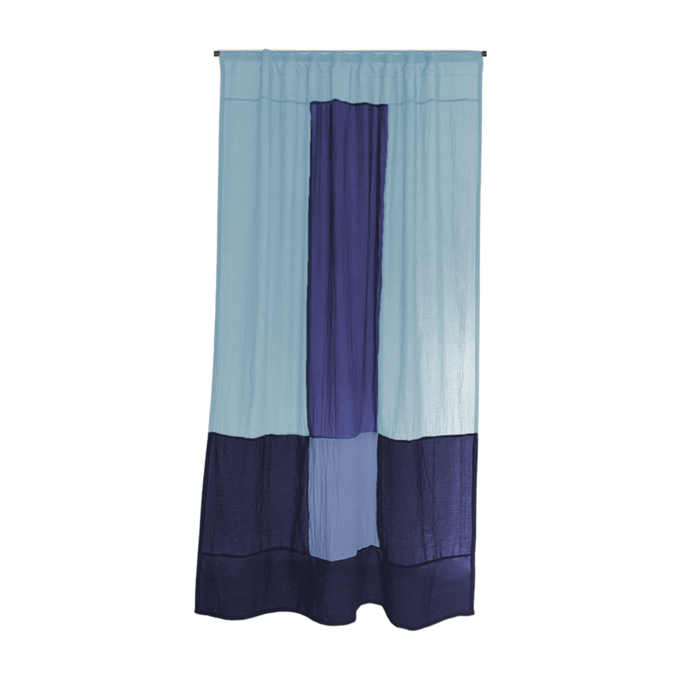 Blue polyester curtain 250x150cm Blue frosting 1 - Raw Room