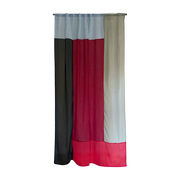 Red polyester curtain 250x150cm Poppy fields 2 - Raw Room