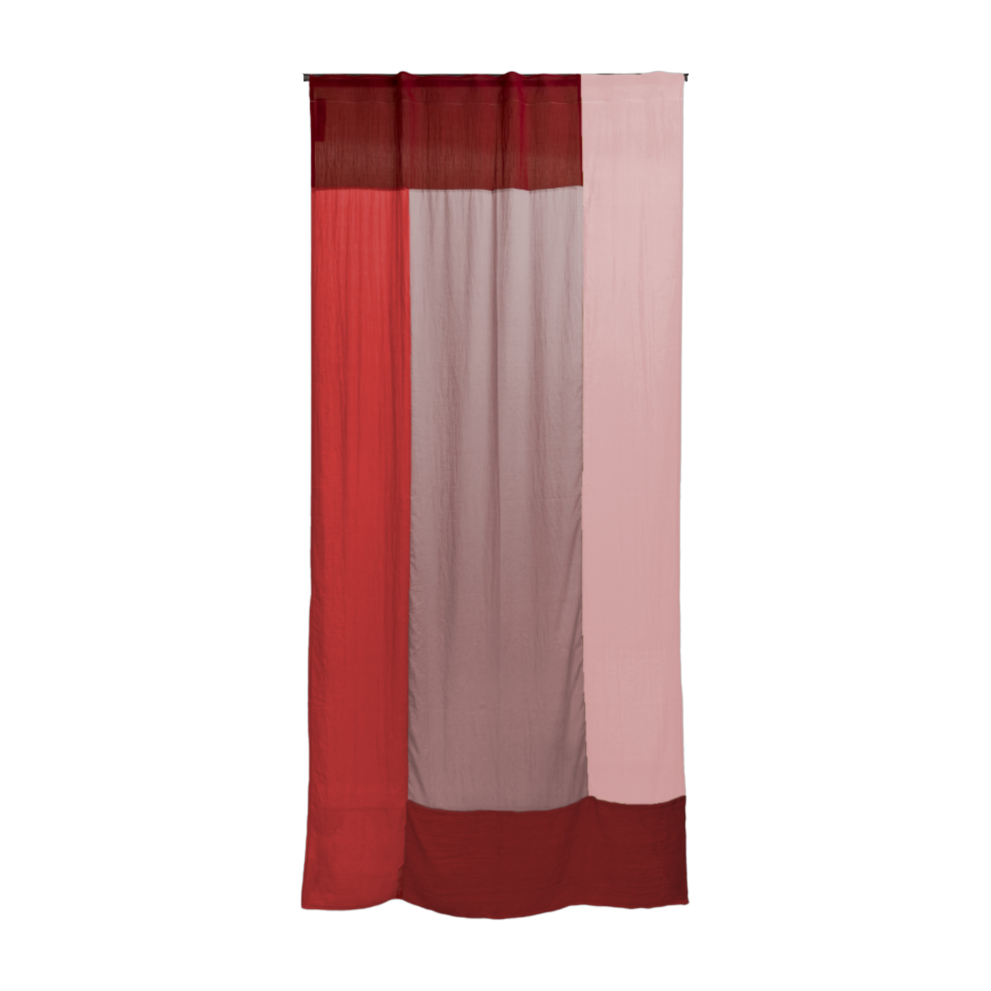 Pink polyester curtain 250x150cm Rosen glut 2 - Raw Room