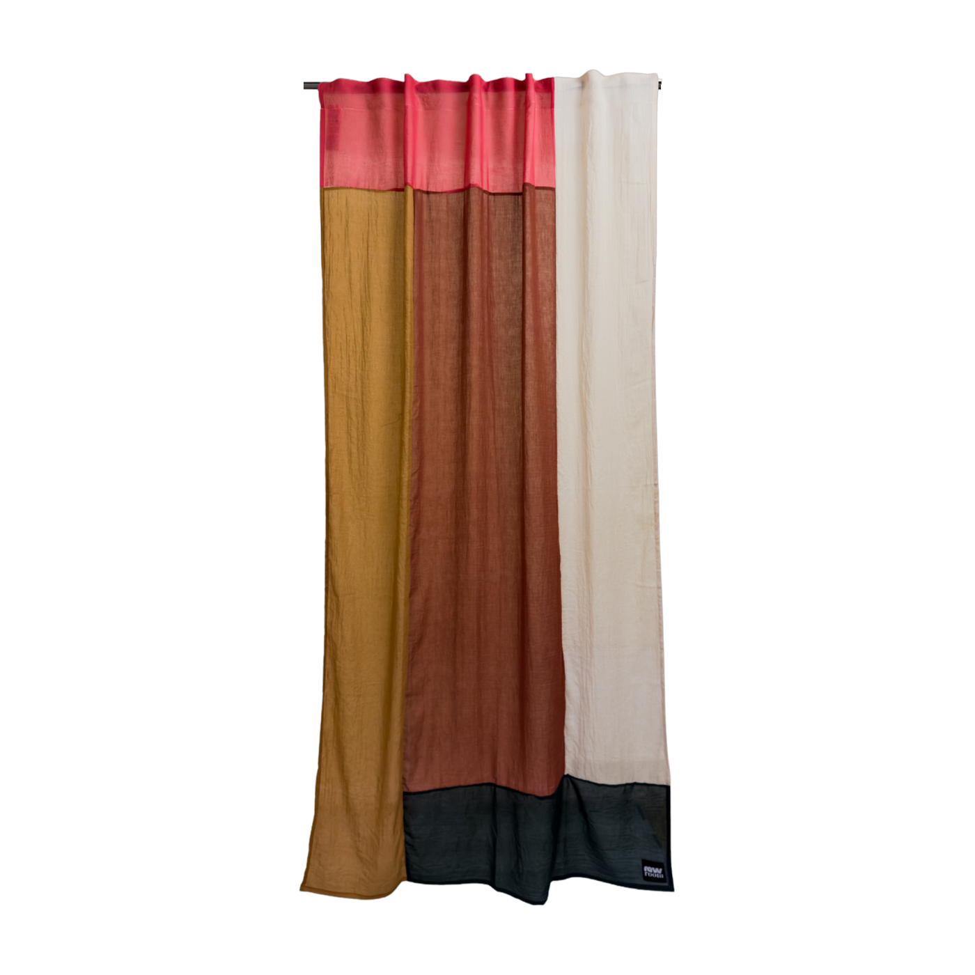 Brown polyester curtain 250x150cm Canyon pop 2 - Raw Room