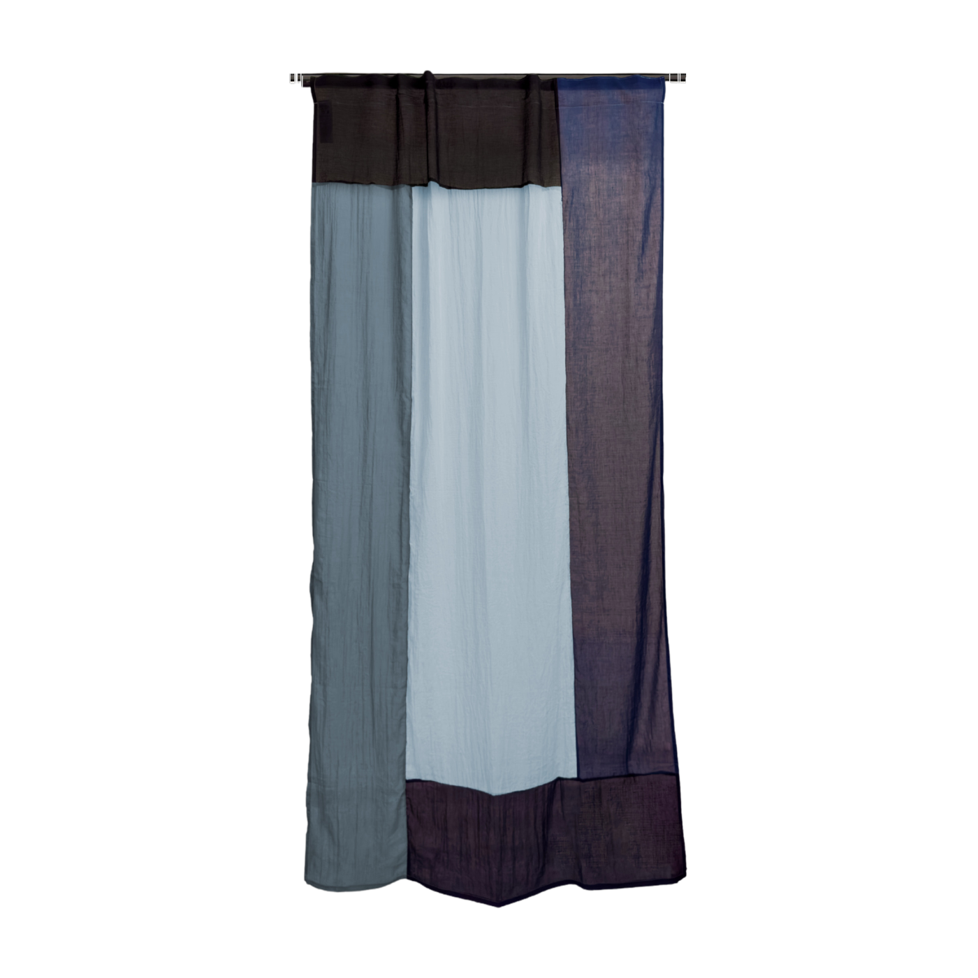Blue polyester curtain 250x150cm Blue frosting 2 - Raw Room