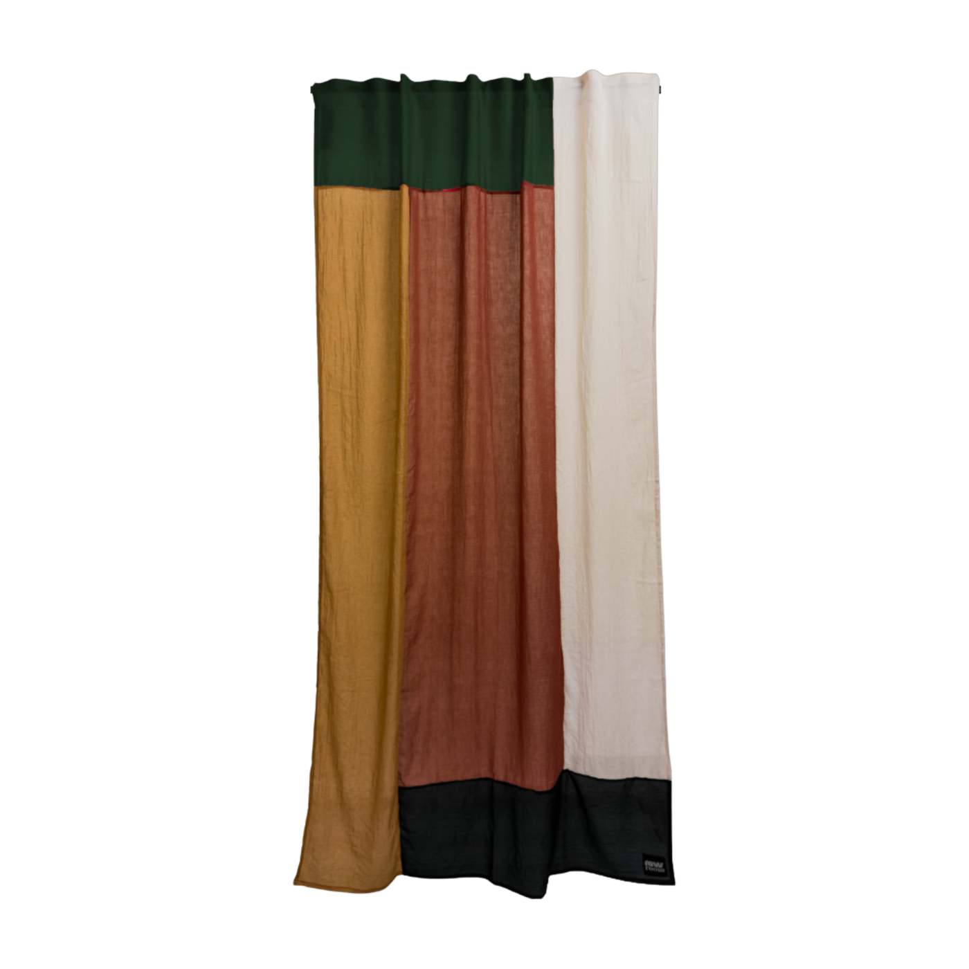 Terracotta polyester curtain 250x150cm California vintage 2 - Raw Room