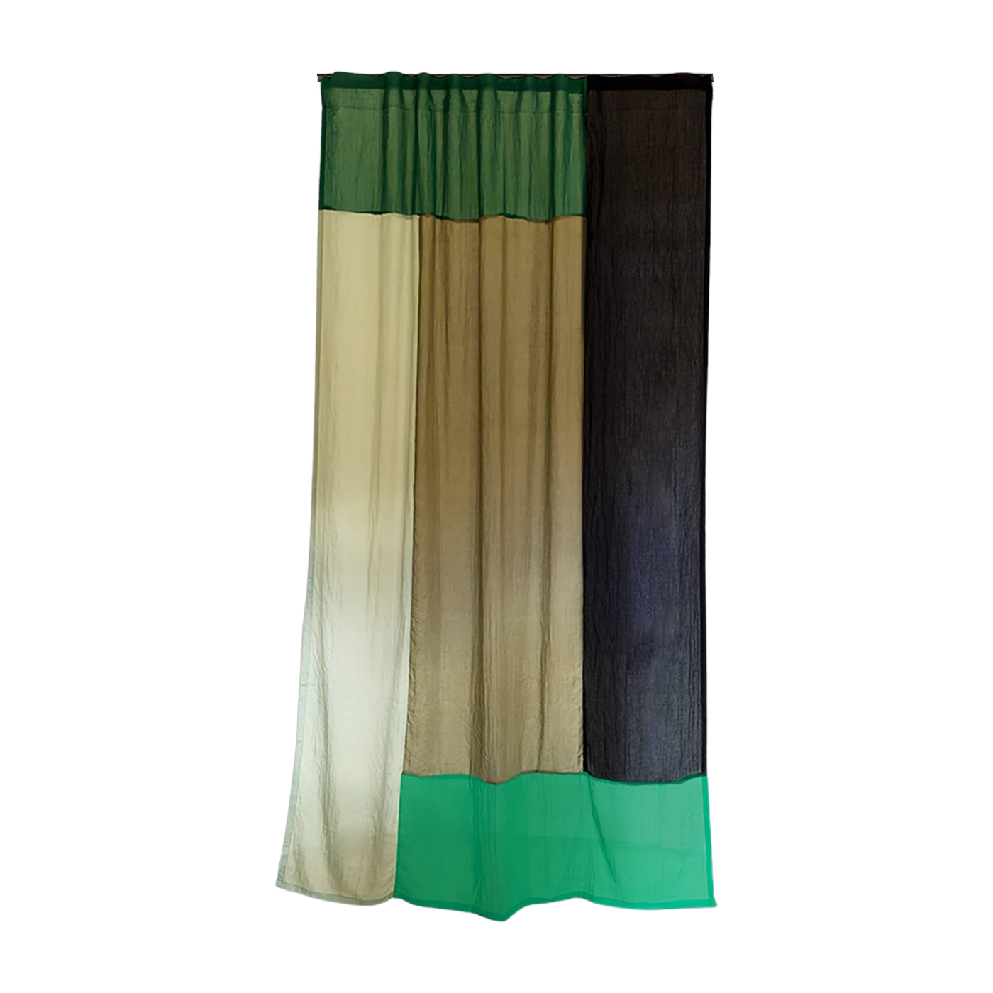 Terracotta polyester curtain 250x150cm Forest haze 2 - Raw Room
