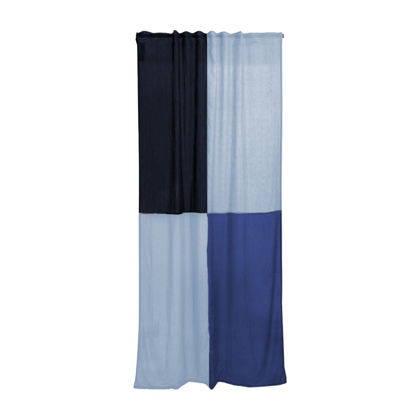 Blue polyester curtain 250x150cm Blue amber 3 - Raw Room