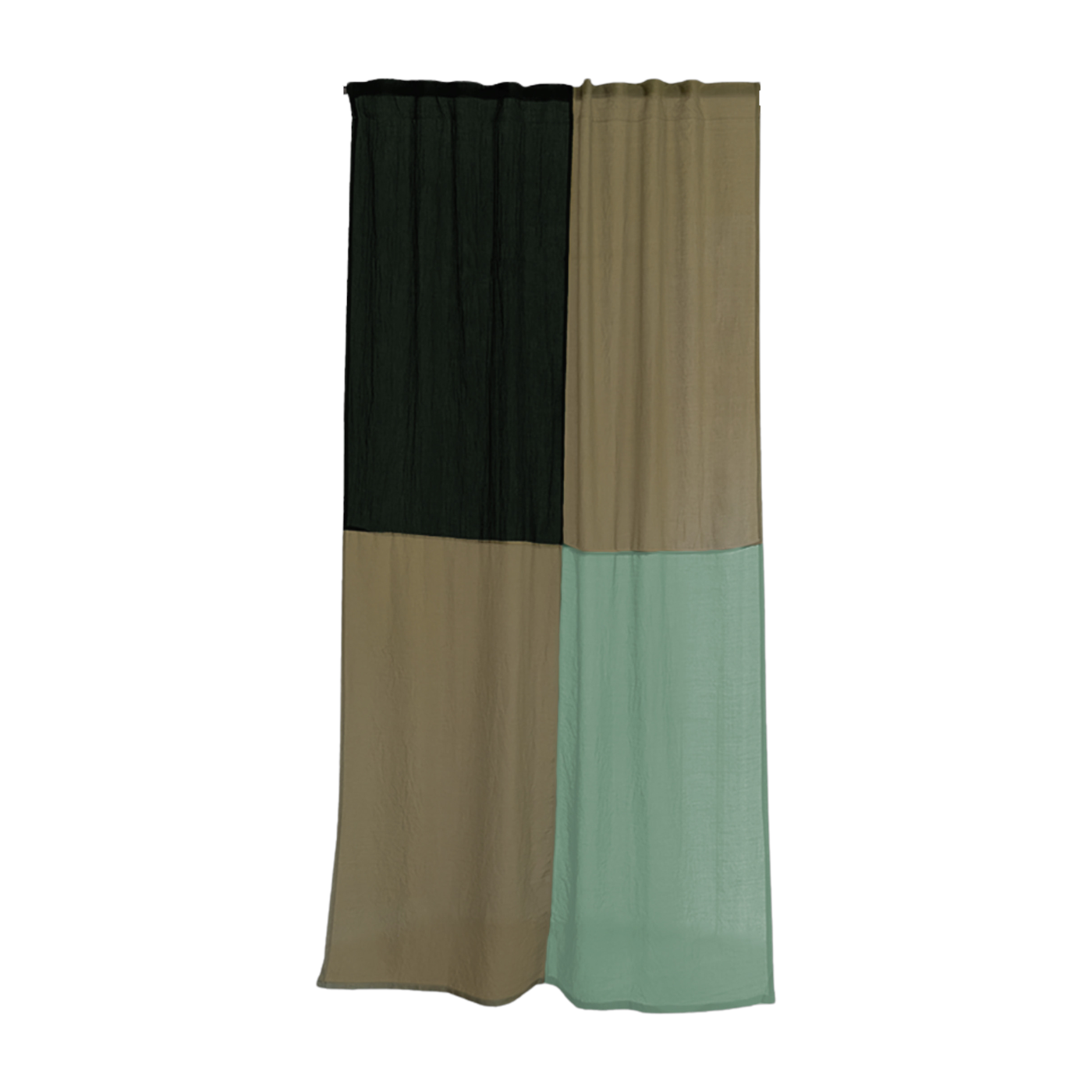 Forest green polyester curtain 250x150cm Forest haze 3 - Raw Room