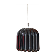 Black ceramic pendant lamp 20x20cm Cannelle - Cosin Paris