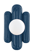 Applique in ceramica blu notte e globo opalino Madeleine - Cosin Paris