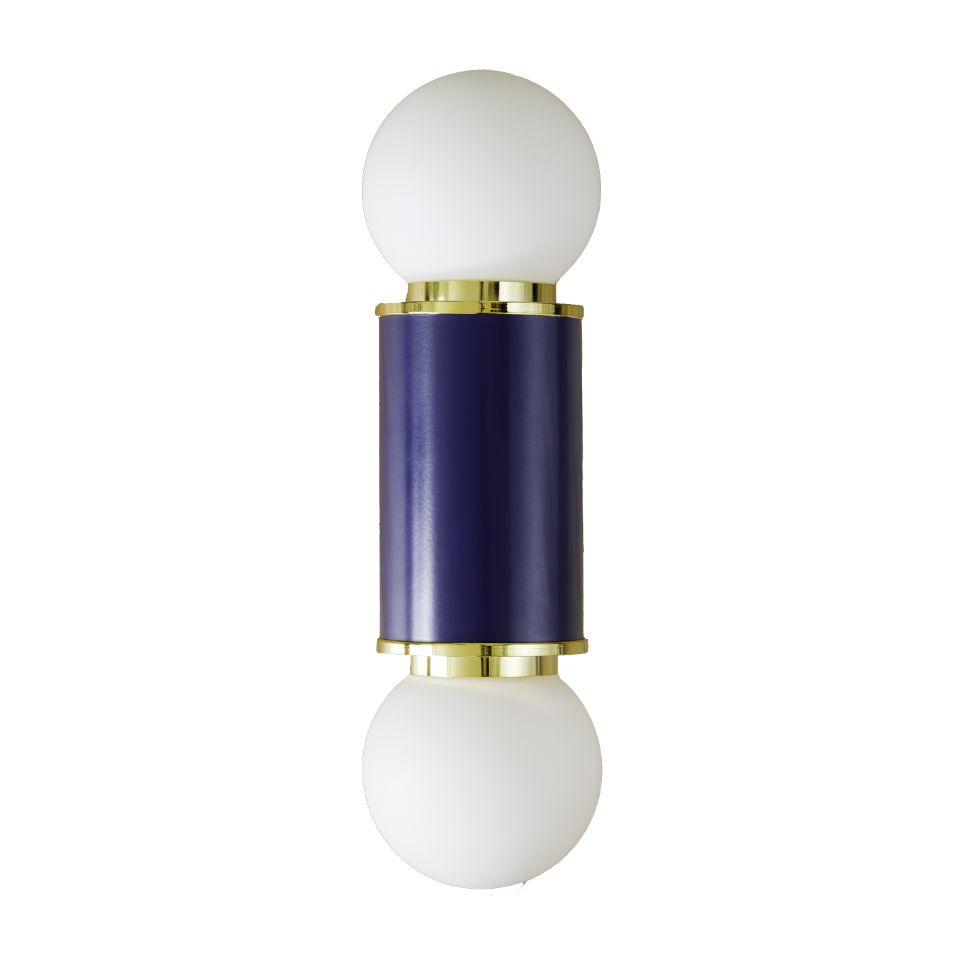 Wandleuchte aus blau lackiertem Metall und Messing 8 x 32, 5 cm Hélène – Cosin Paris