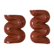 2 Ganache terracotta ceramic candle holders - Cosin Paris