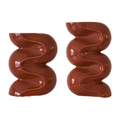 2 Portacandele in ceramica terracotta Ganache - Cosin Paris