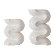 2 cremeweiße Kerzenhalter Ganache – Cosin Paris