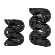 2 Ganache black ceramic candle holders - Cosin Paris
