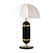 Rosalie table lamp in black lacquered metal and brass, 10x55cm - Cosin Paris