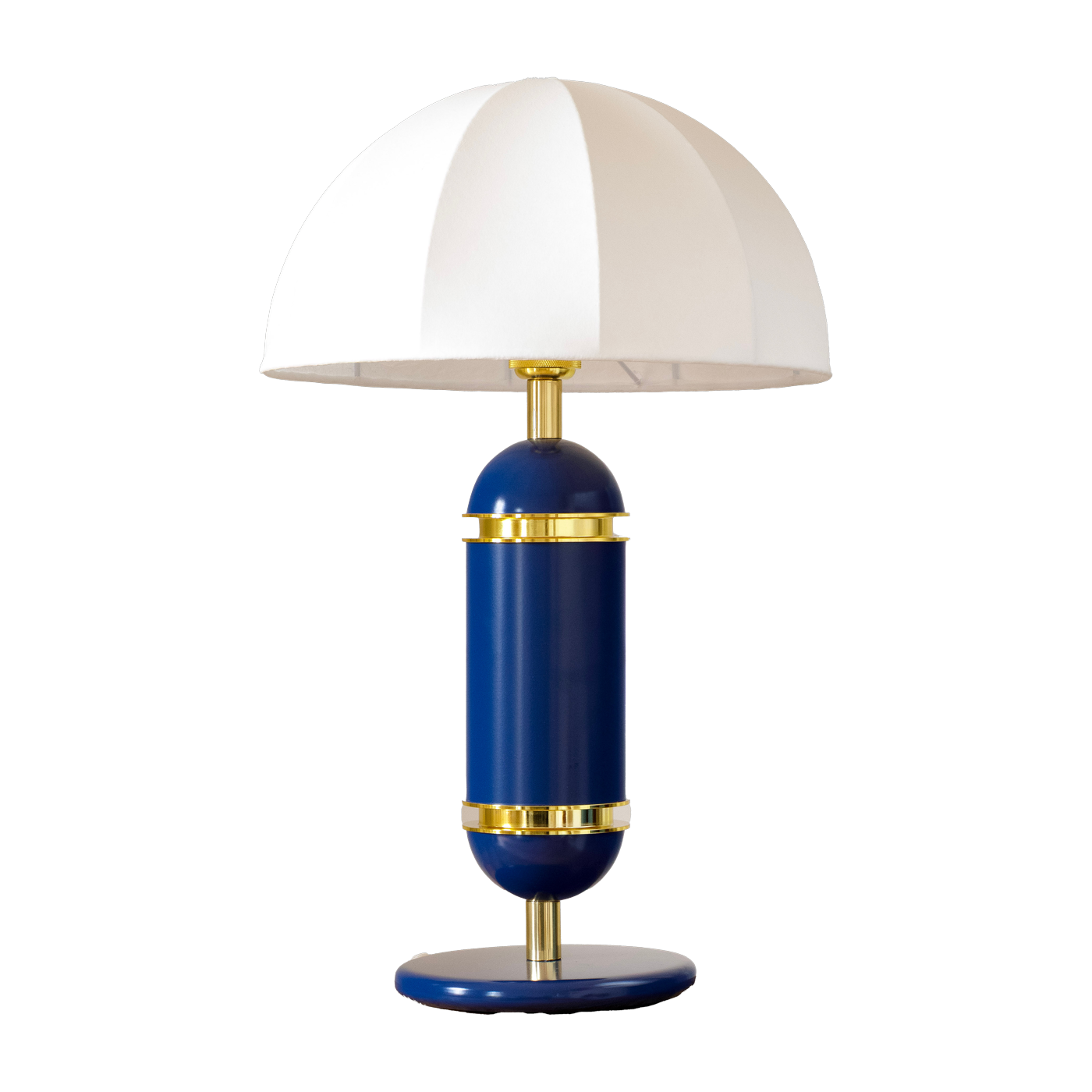Lampada da tavolo in metallo laccato blu e ottone 10x55cm Rosalie - Cosin Paris