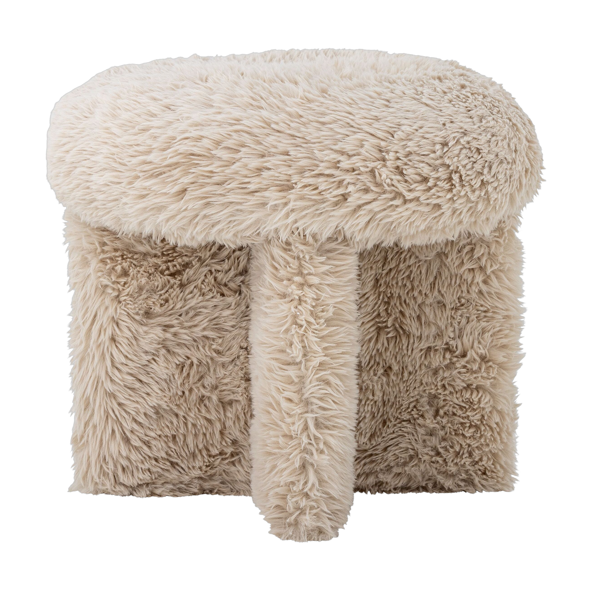 Frikka natural polyester pouf 43x39cm - Bloomingville