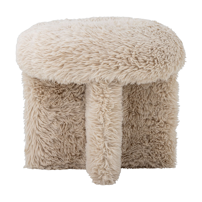 Pouf in poliestere naturale 43x39 cm Frikka - Bloomingville