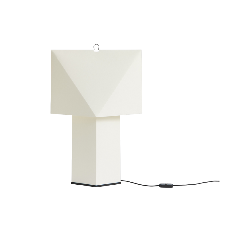 Lampe de table en papier de soie blanc et métal noir 26x42x66cm Aplat - HAY