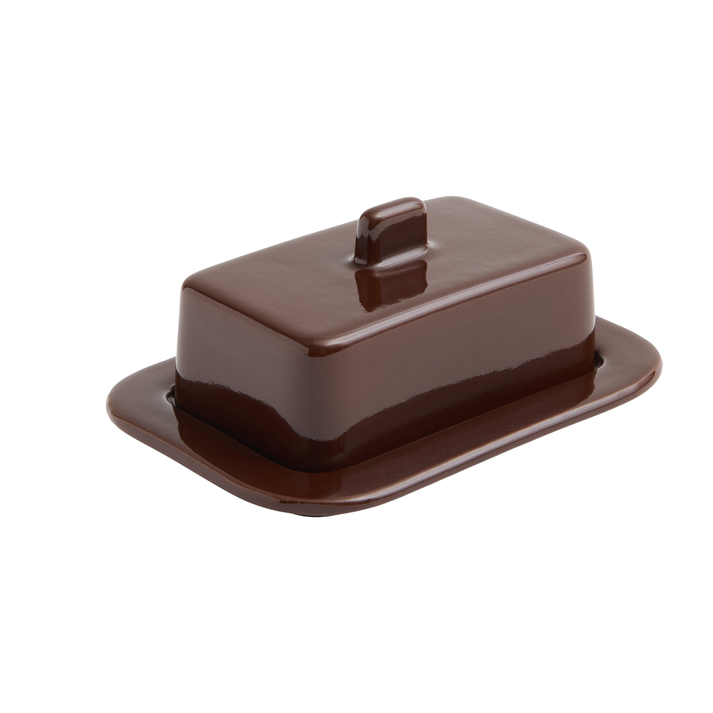 Barro burgundy terracotta butter dish - Hay