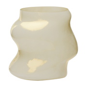 Vase aus sandbeigem Glas 21 x 15 x 20 cm Lote – Hübsch