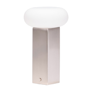 Lampe portable en nickel brossé Low - Hübsch