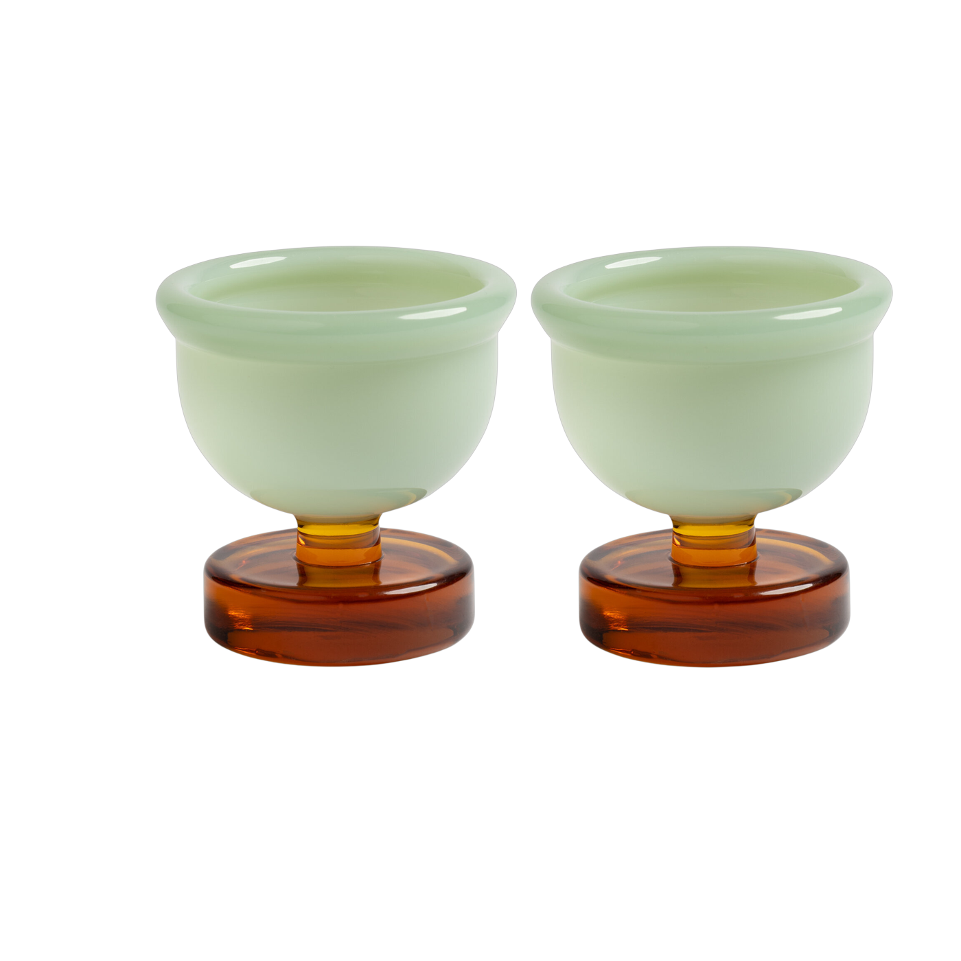 2 Eierbecher aus Glas bernsteinfarben Cantine - &Klevering