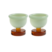 2 Eierbecher aus Glas bernsteinfarben Cantine - &Klevering