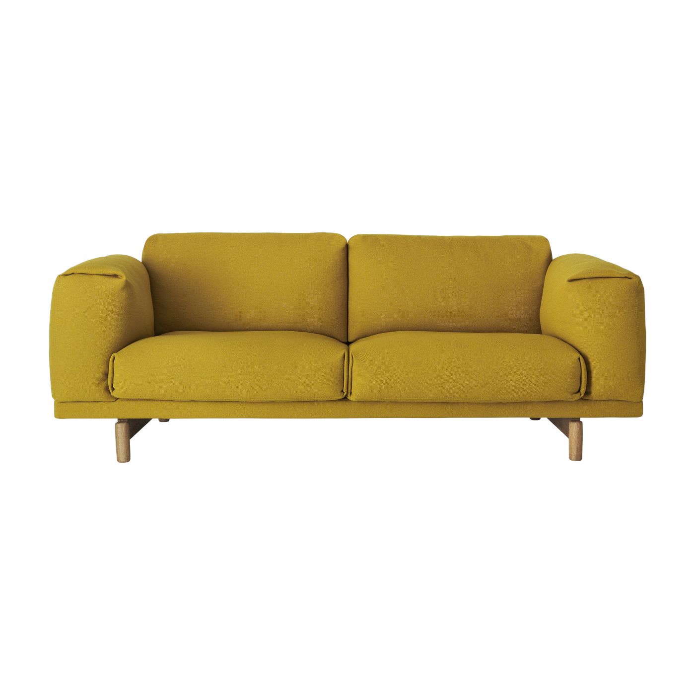 Divano 3 posti giallo Rest - Muuto