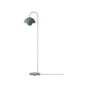 Lampadaire en chrome et acier peint bleu pierre 122cm Flowerpot VP12 - &tradition