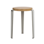 Sgabello Quercia e Acciaio Inossidabile 45cm Lou - TIPTOE