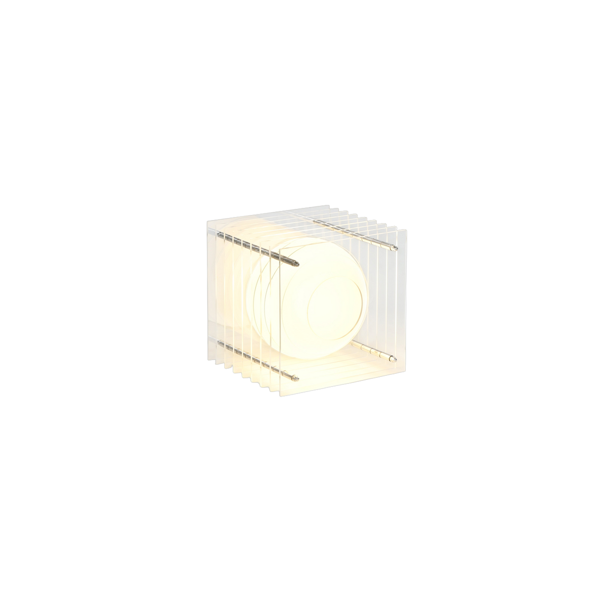 Lampada in acrilico trasparente 19,5x18x18cm LOP - BANG