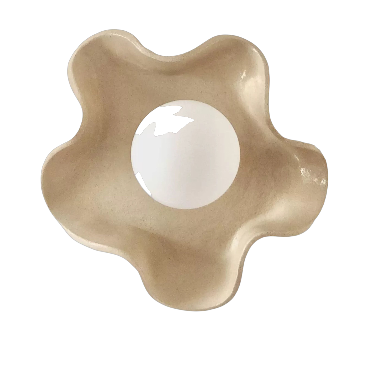 Sand and wood ceramic wall sconce 20x11x27cm Jelly - Carré Coco