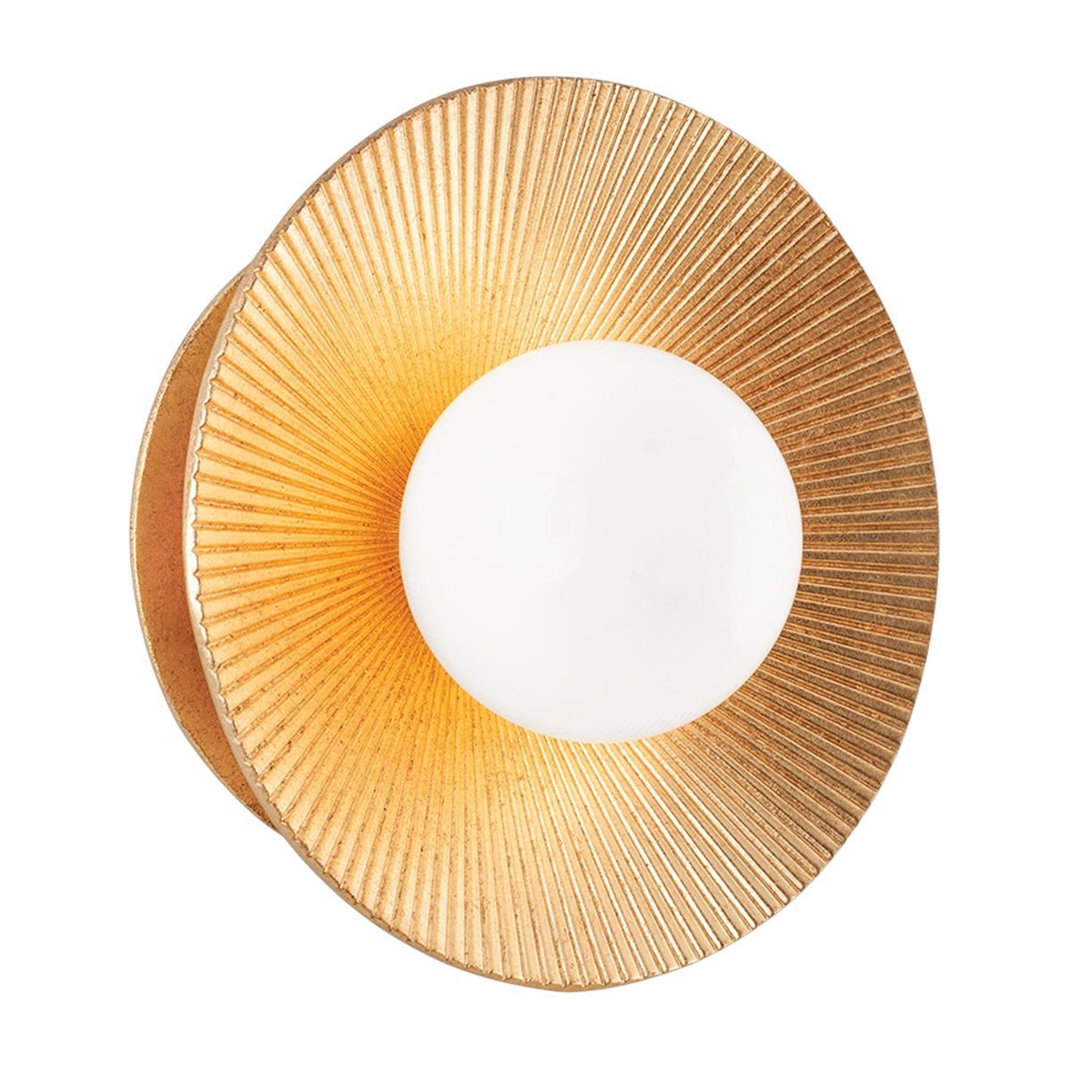 Applique murale en acier feuille d'or ancienne 17x17cm Emerald - Corbett Lighting