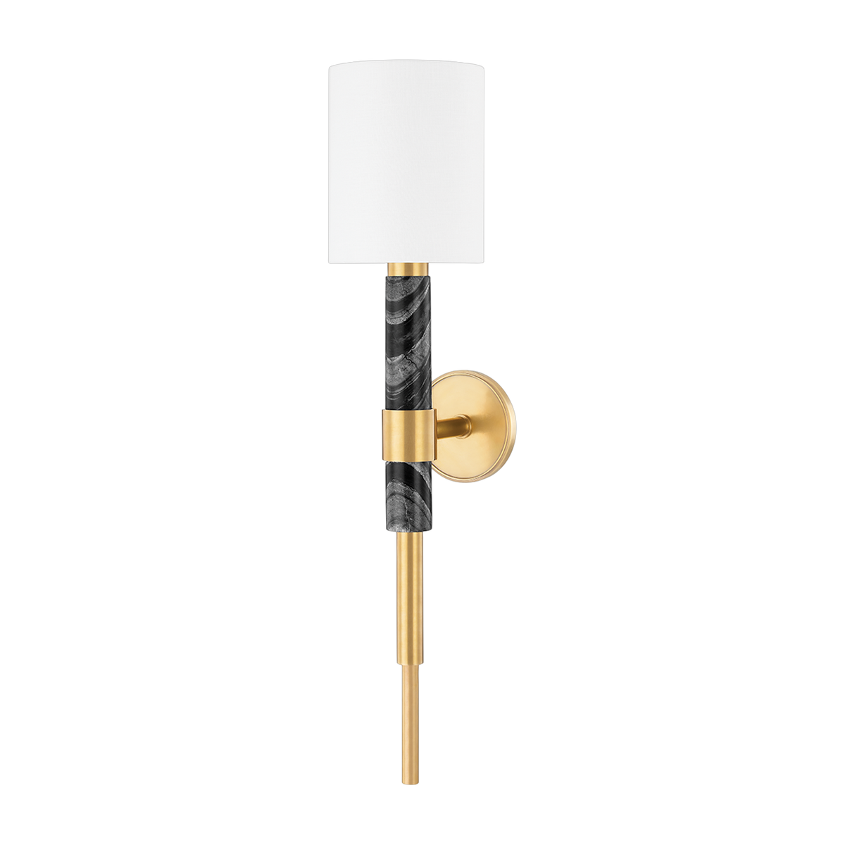 Applique murale en acier laiton ancien 17x77cm Solstice - Corbett Lighting