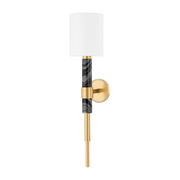 Applique murale en acier laiton ancien 17x77cm Solstice - Corbett Lighting