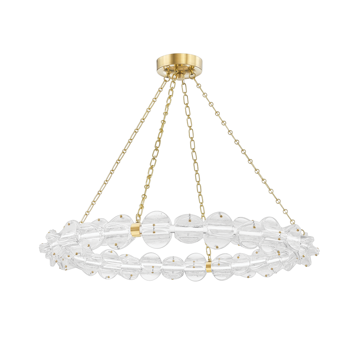 Suspension en laiton laiton vieilli 97x12cm Lindley - Hudson Valley Lighting