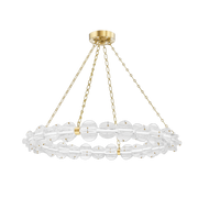 Suspension en laiton laiton vieilli 97x12cm Lindley - Hudson Valley Lighting