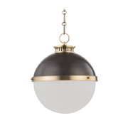 Suspension en acier laiton vieilli et bronze patiné 37x43cm Latham - Hudson Valley Lighting