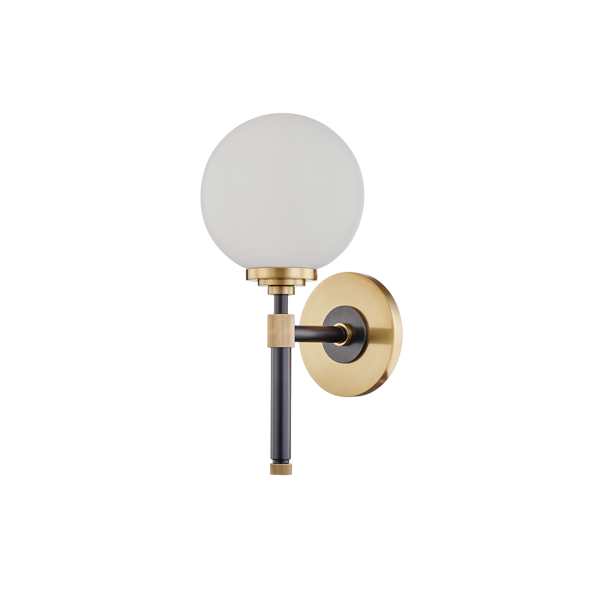 Steel bathroom wall light in aged brass and antique bronze 15x32cm Bowery - Hudson Valley Lighting