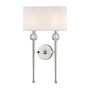 Applique murale en acier nickel poli 33x57cm Rockland - Hudson Valley Lighting