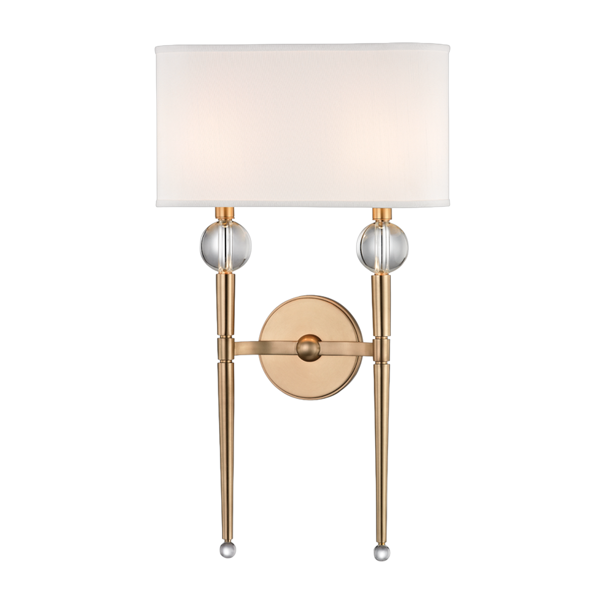 Wandleuchte aus Stahl und patiniertem Messing 33x57cm Rockland - Hudson Valley Lighting