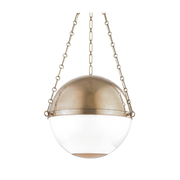 Pendant light in aged brass 43cm Sphere No.2 - Hudson Valley Lighting