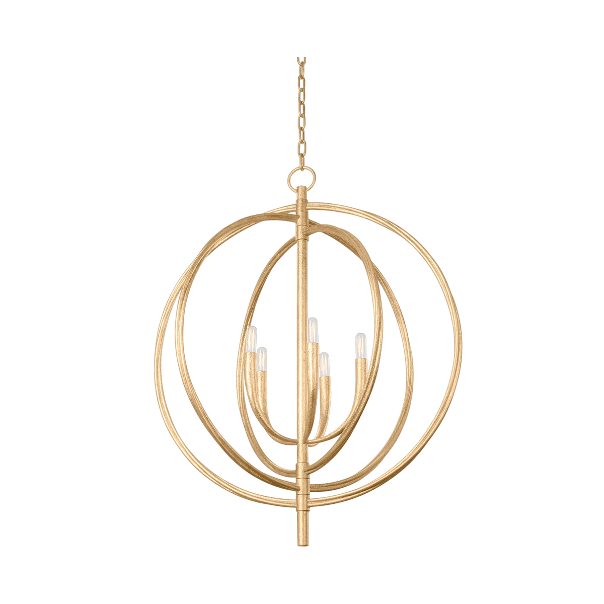 Suspension feuille d'or ancienne 76x95cm Fillea - Troy Lighting